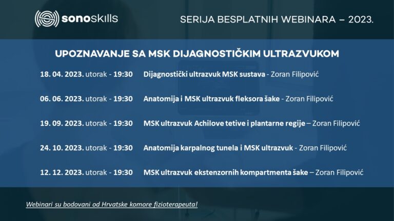 SERIJA BESPLATNIH WEBINARA U ORGANIZACIJI SONOSKILLSA – 2023 G.